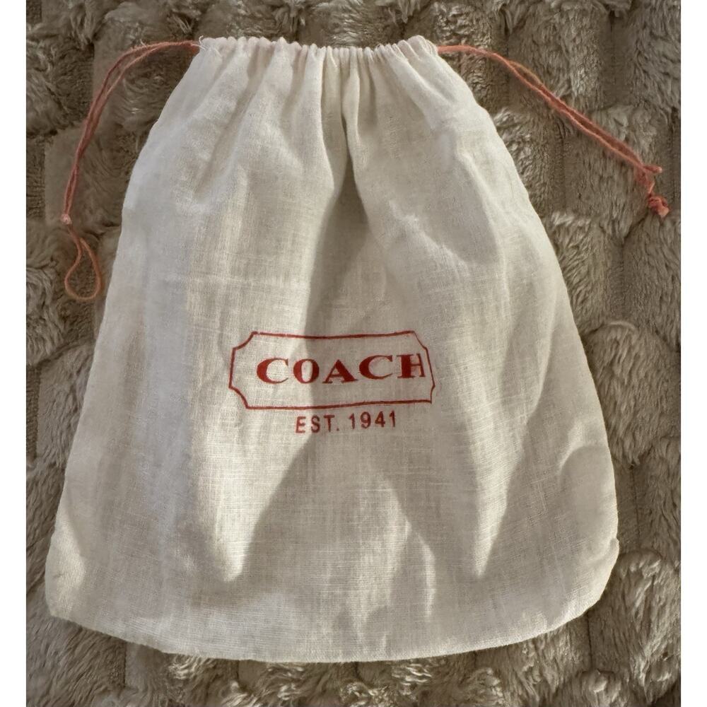 Coach small white dust bag